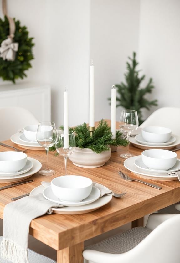 minimalist scandinavian holiday table design