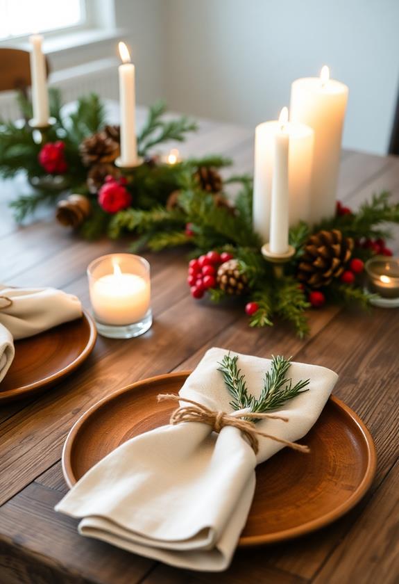 nature inspired christmas table