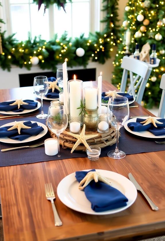 nautical themed christmas table