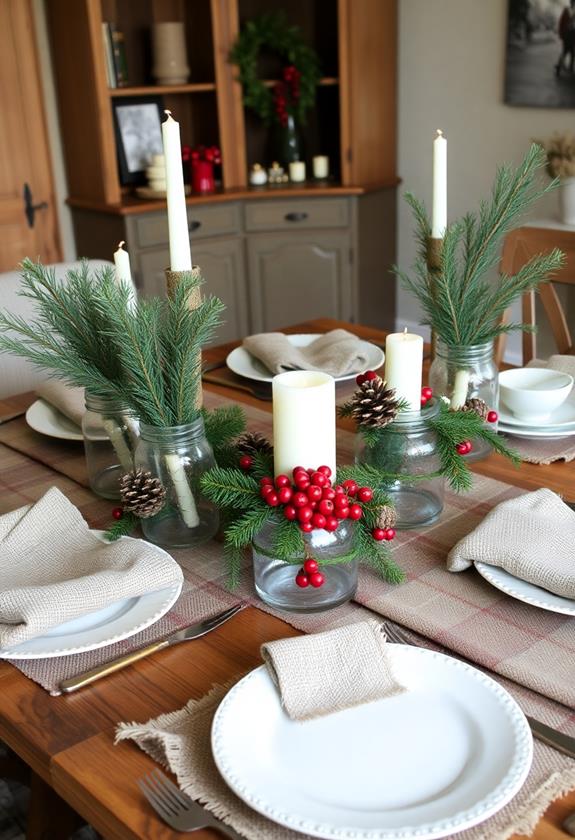 farmhouse style christmas table