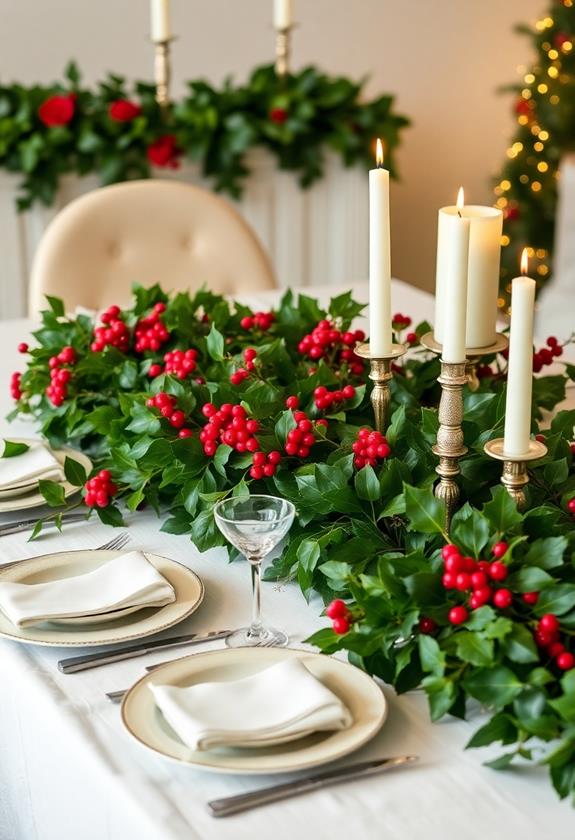 holly and ivy christmas table