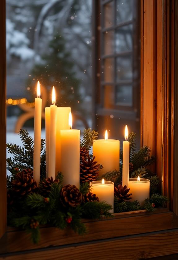 festive candle display