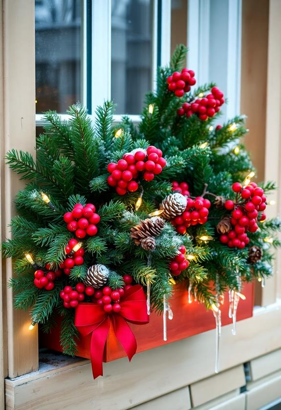 decorated window box planter