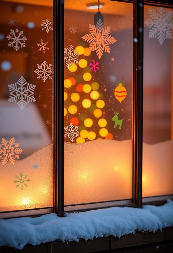 holiday window decals