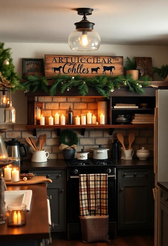 rustic wooden holiday sign