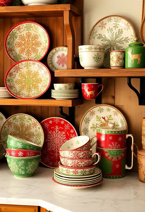 festive holiday dishware