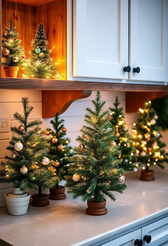 miniature Christmas trees
