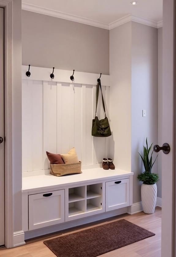 hidden storage in entryway