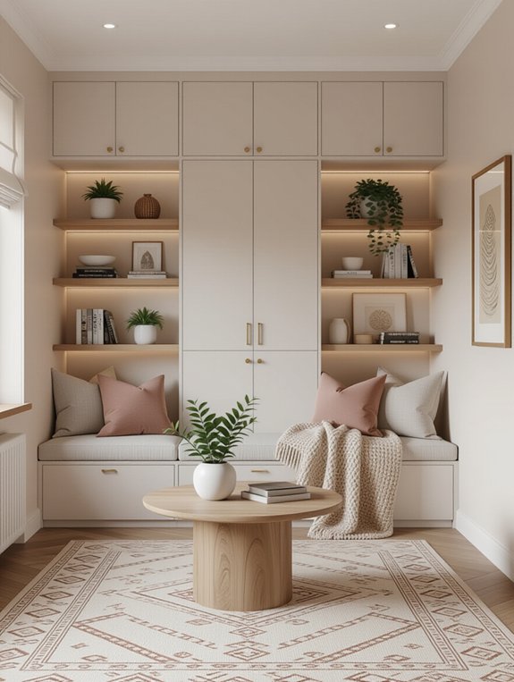 built-in cabinets for small rooms