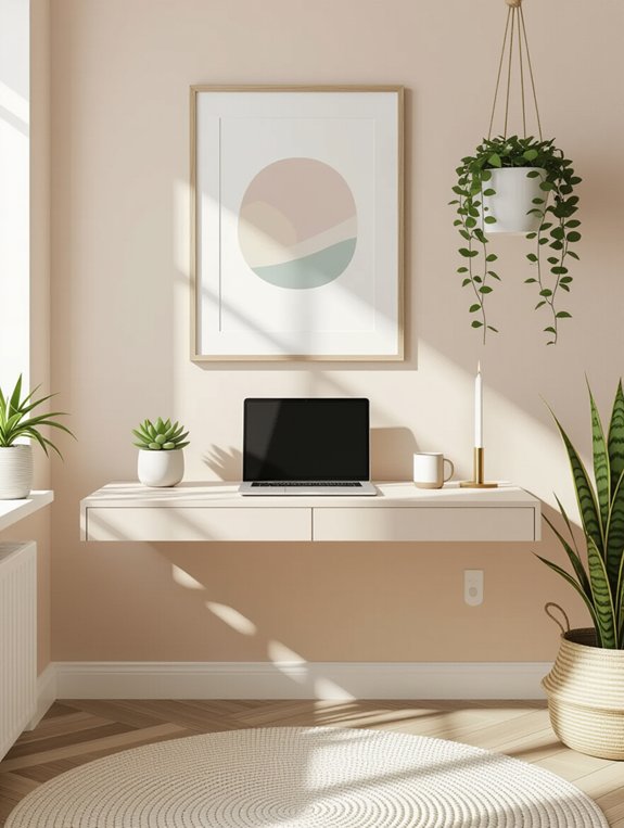 floating desk for small rooms