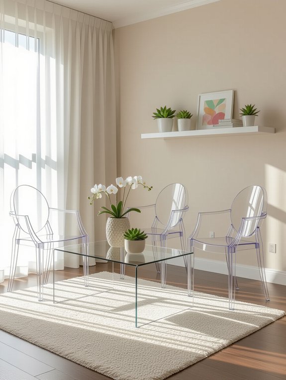 transparent furniture for spacious look