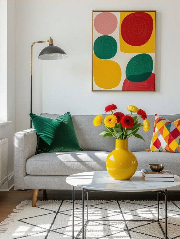 colorful accessories for small rooms