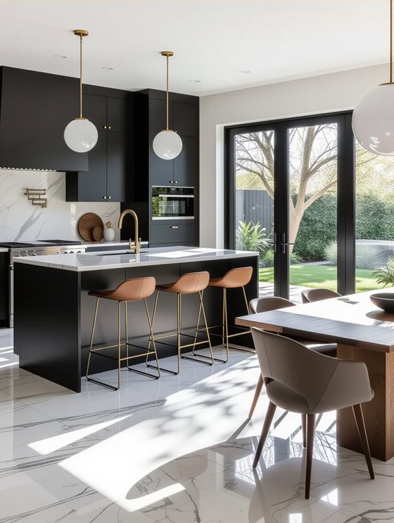 modern contemporary kitchen with polished surfaces