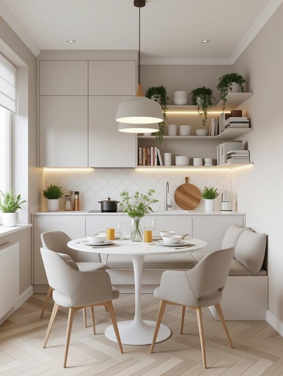 compact kitchen with innovative storage solutions