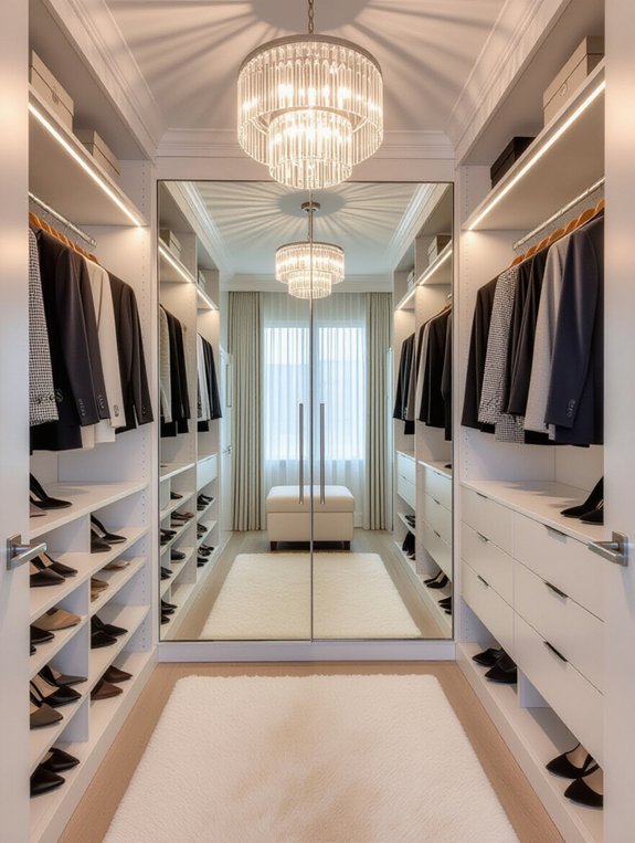 mirrored surfaces enhance space