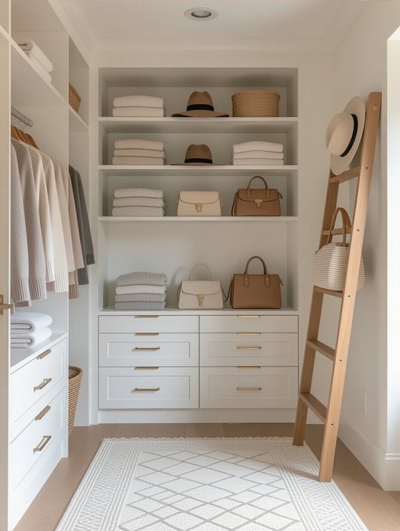 stylish functional open shelving