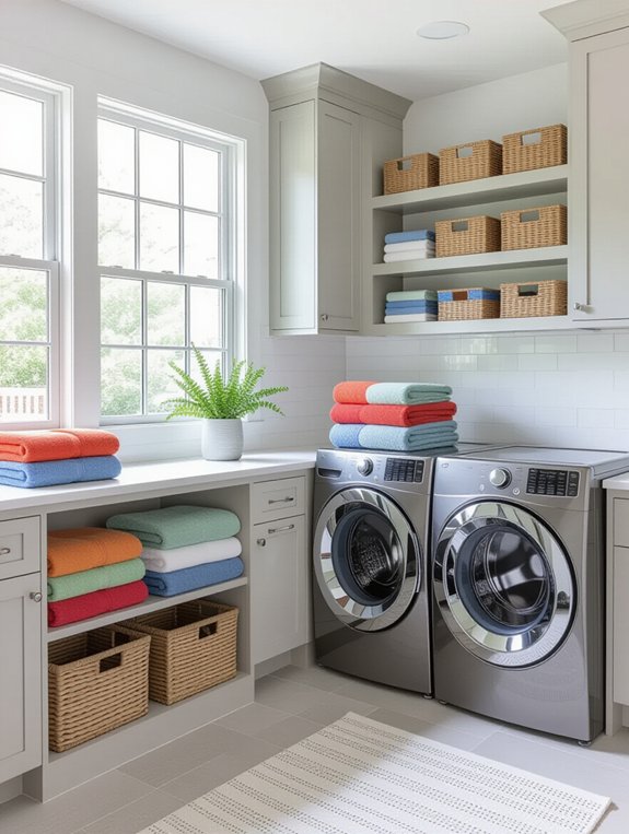 efficient organized laundry space