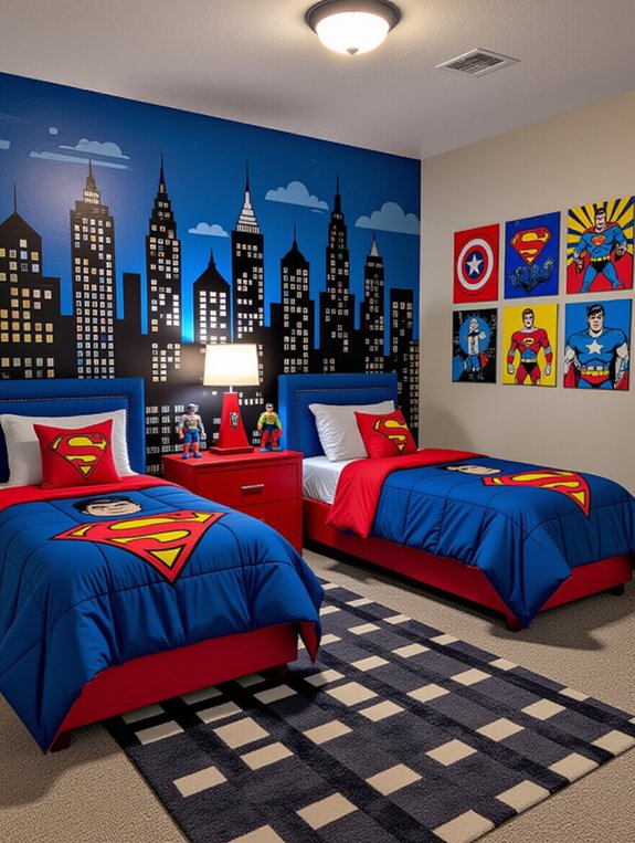 superhero themed boys room