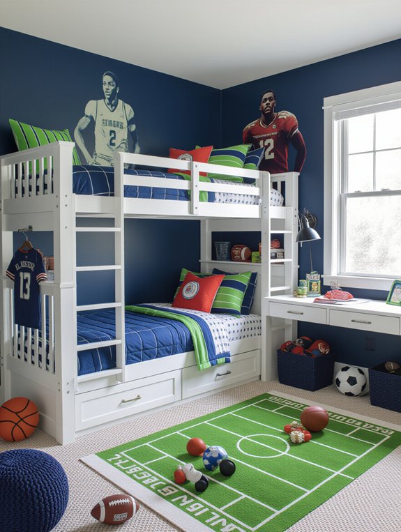 sporty bunk bed design