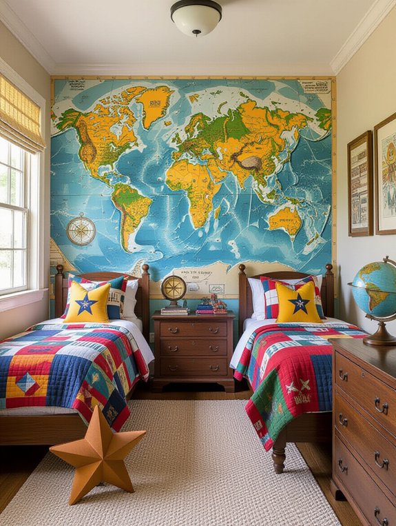 adventure themed wall mural