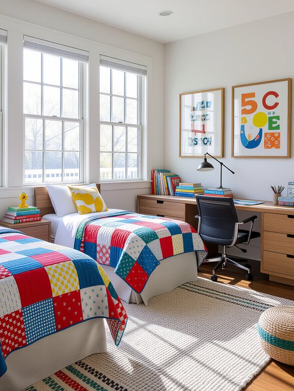 creative and organized study area