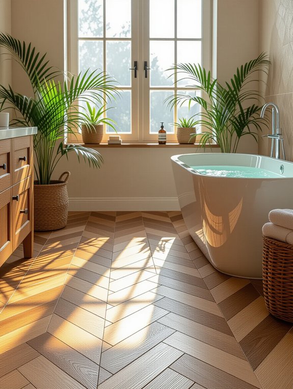 wood look porcelain bathroom tiles