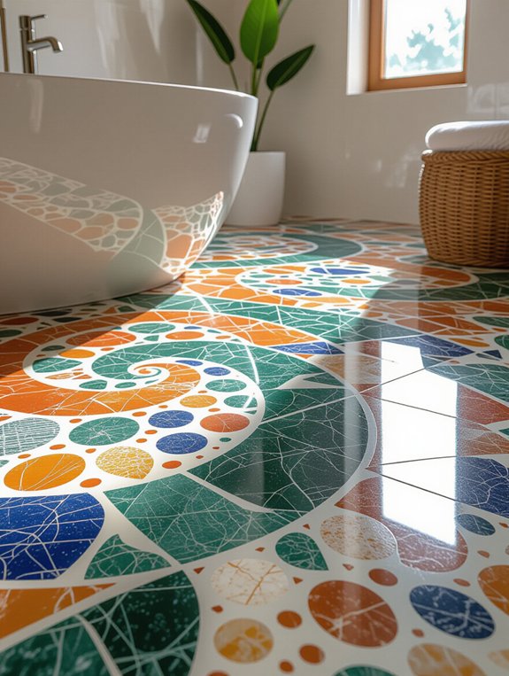durable terrazzo bathroom tiles