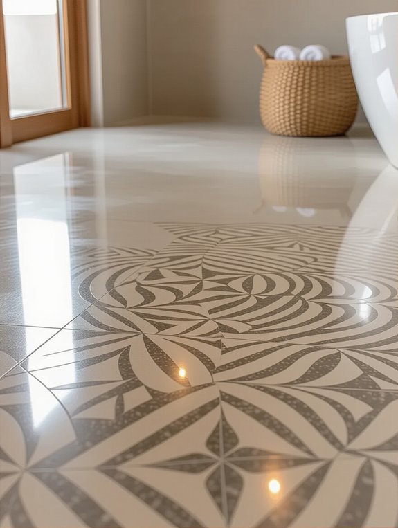 polished concrete bathroom flooring