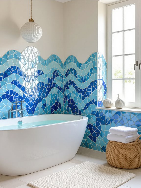 coastal blue bathroom tiles