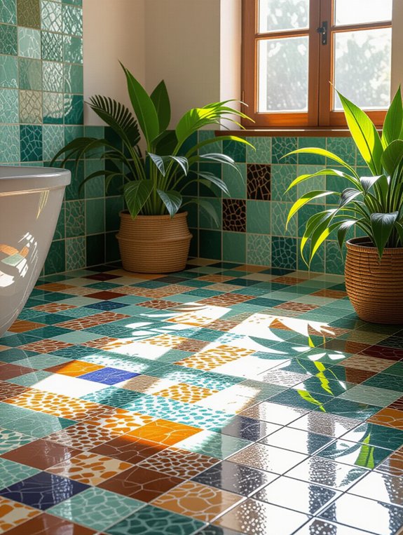 eco-friendly recycled bathroom tiles