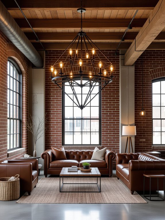 bold modern industrial lighting