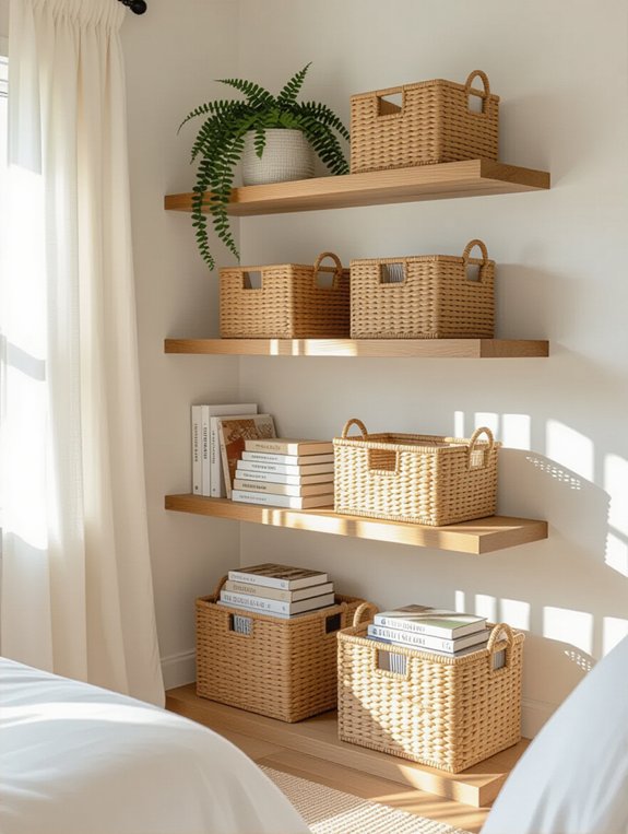 decorative storage basket organization