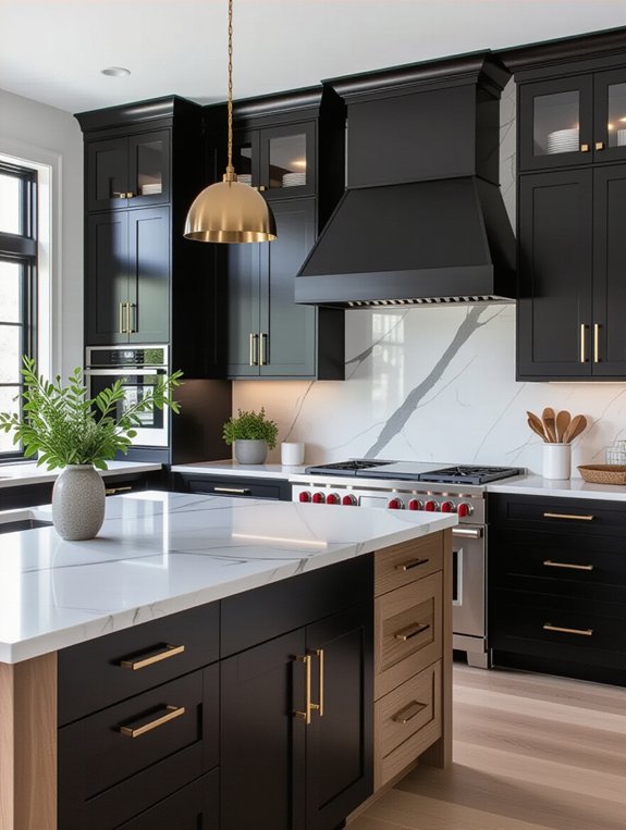 bold dark charcoal cabinets