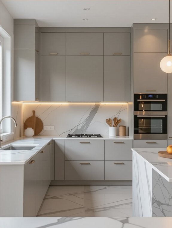 matte grey kitchen elegance