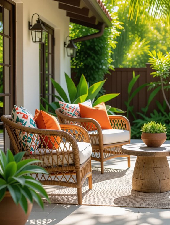 stylish outdoor accent chairs