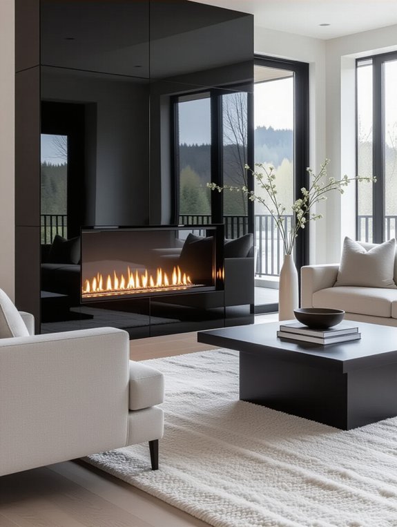 modern electric fireplace