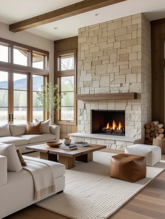 corner fireplace design