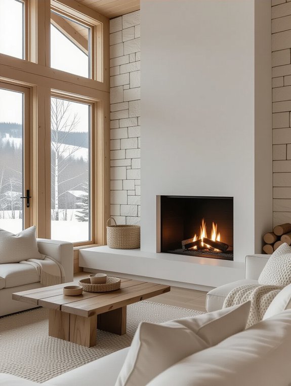 scandinavian fireplace design