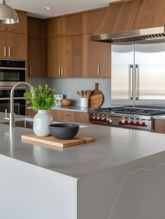 modern concrete kitchen countertop