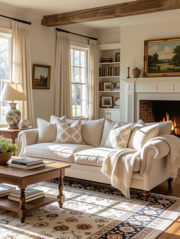 cozy traditional living room