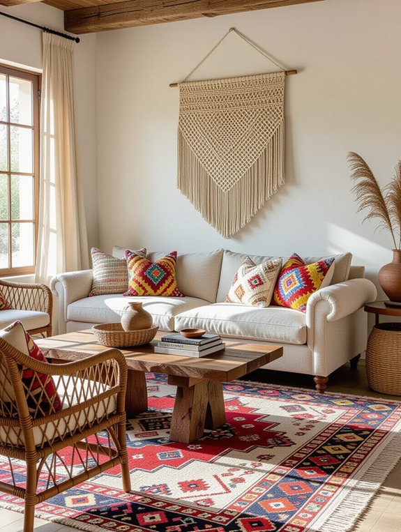 bohemian chic living room