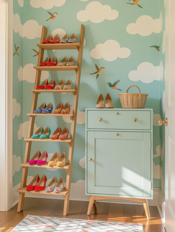 whimsical shoe storage solution