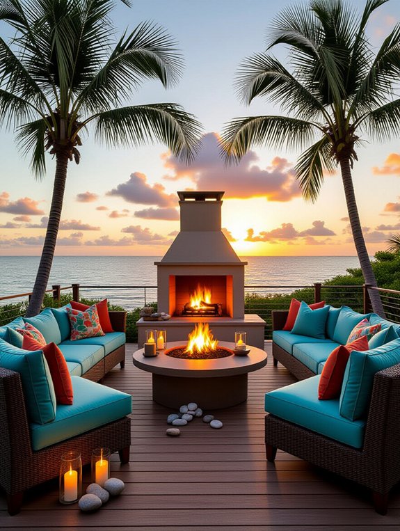 tropical outdoor lounge