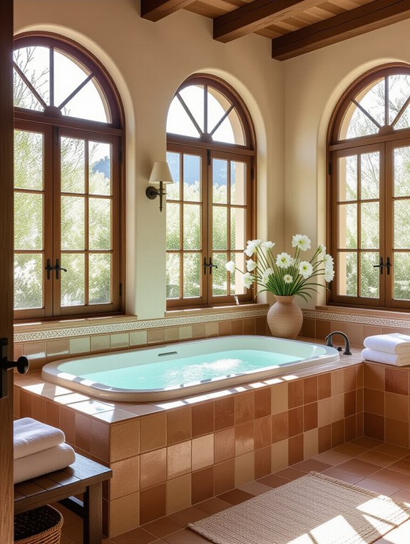 tranquil outdoor bathroom space