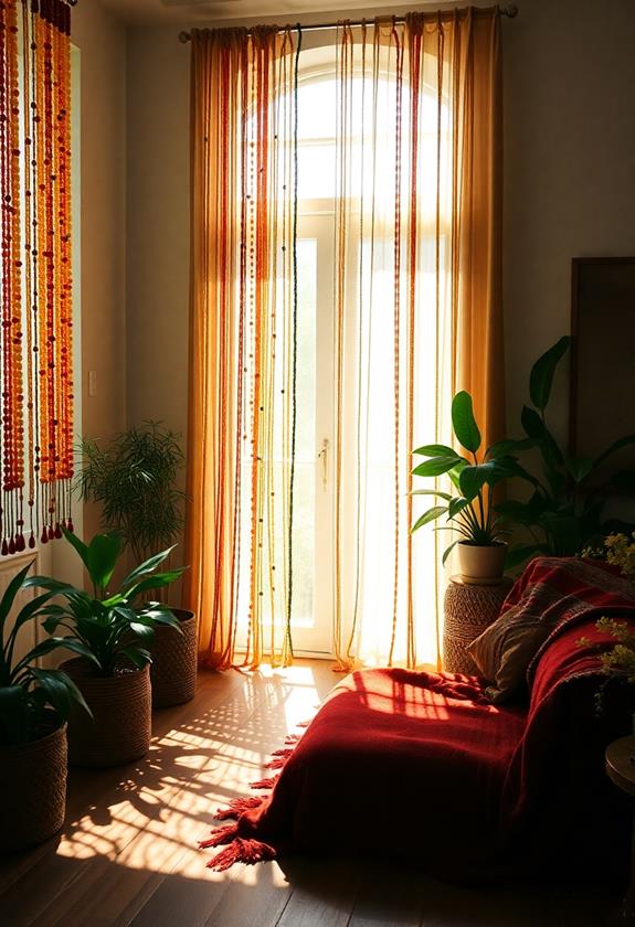 colorful beaded curtain