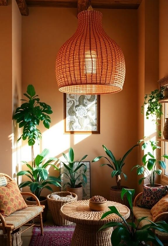unique boho lighting fixture