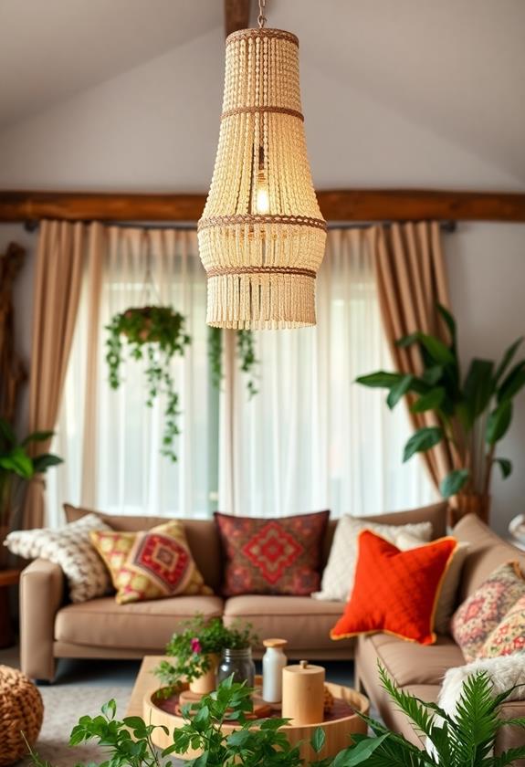 beaded chandelier light fixture