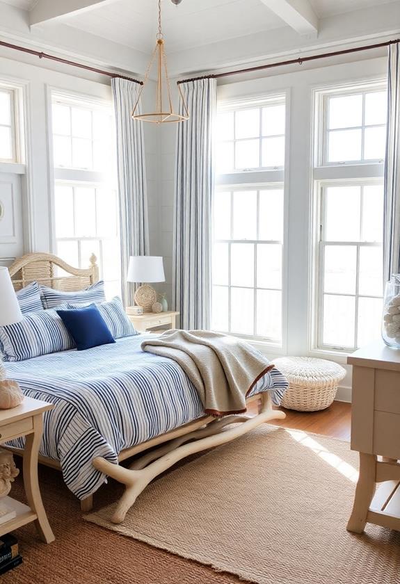 nautical inspired striped design