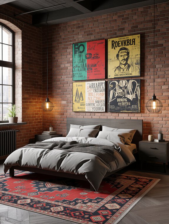 eclectic vibrant wall art