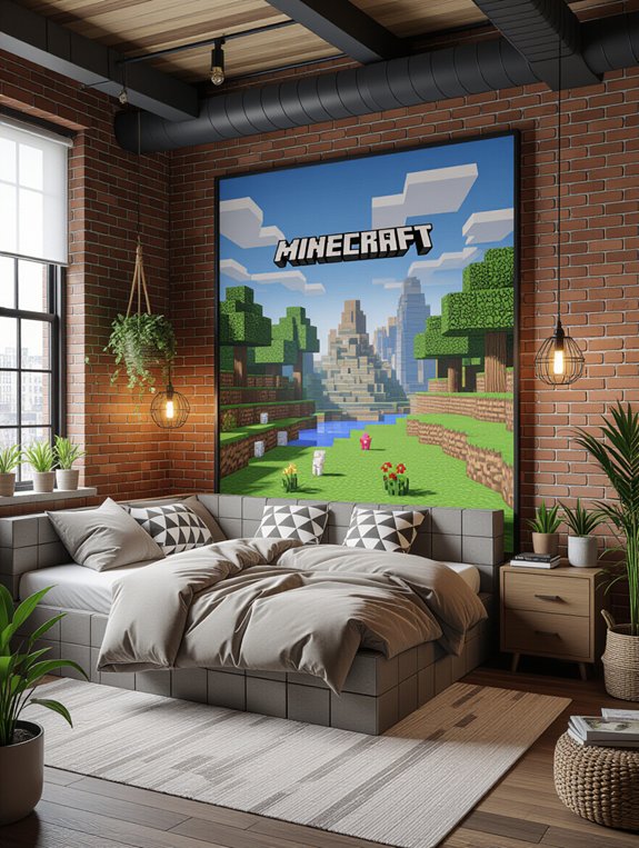 urban industrial bedroom design